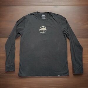 Arbor Long Sleeve Shirt Mens Pullover Outdoors Work Black XL/TG Organic Cotton